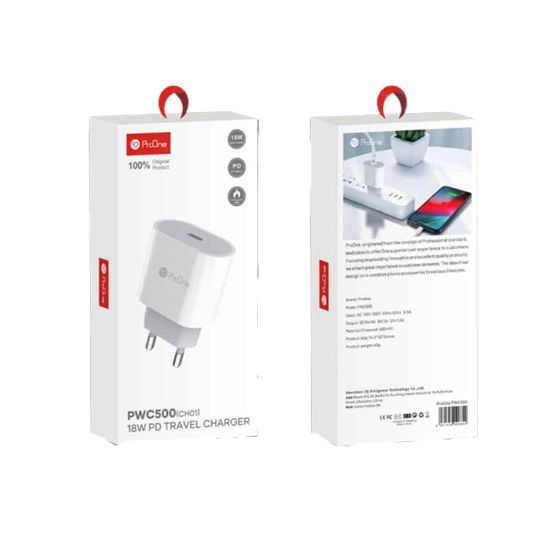 تصویر  شارژر دیواری 18 وات پرووان مدل PWC500