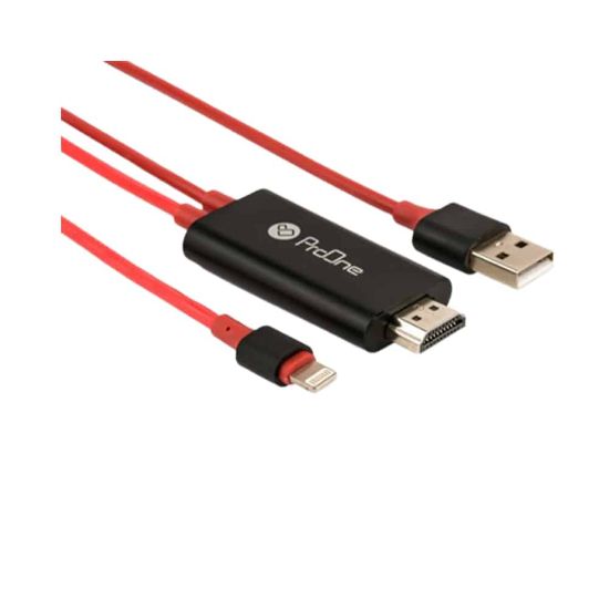 تصویر  کابل تبدیل لایتنینگ به HDMI پرووان مدل PCH75 طول 1.8 متر