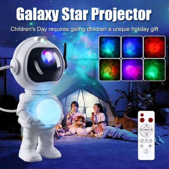 تصویر  گجت پروژکتور فضانورد مدل ماه در دست ایستاده